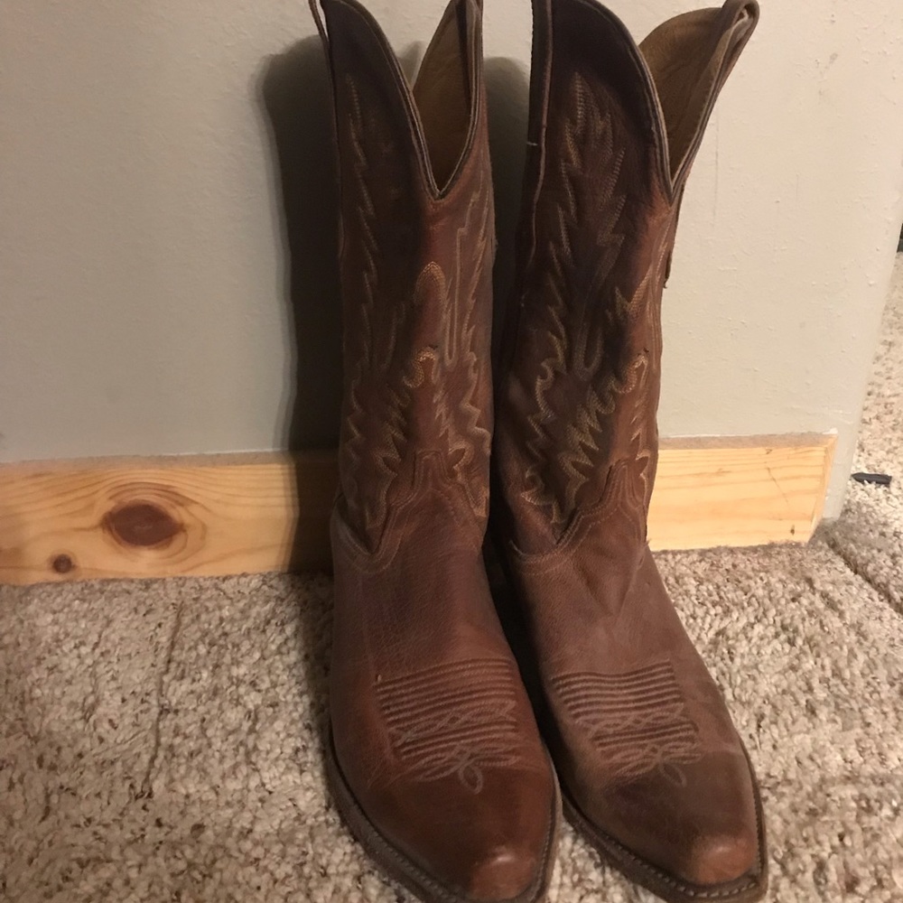 Leather cowgirl boots!